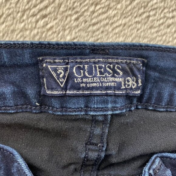 Guess Women's Vintage Jeans Size 26 Kate Bootcut Blue Denim Frayed Hem Casual - Picture 3 of 16